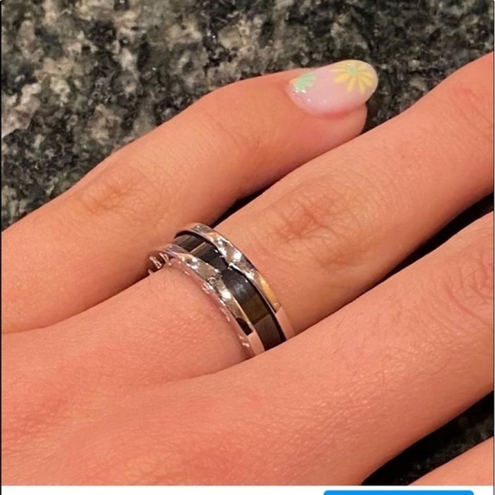 Sterling silver designer Ring size 6 and size 7.5